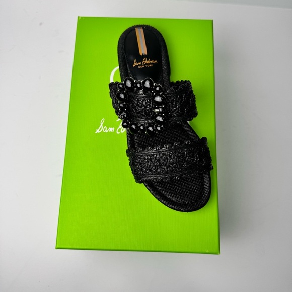 Sam Edelman Black Beaded Slide Sandals - Picture 4 of 9